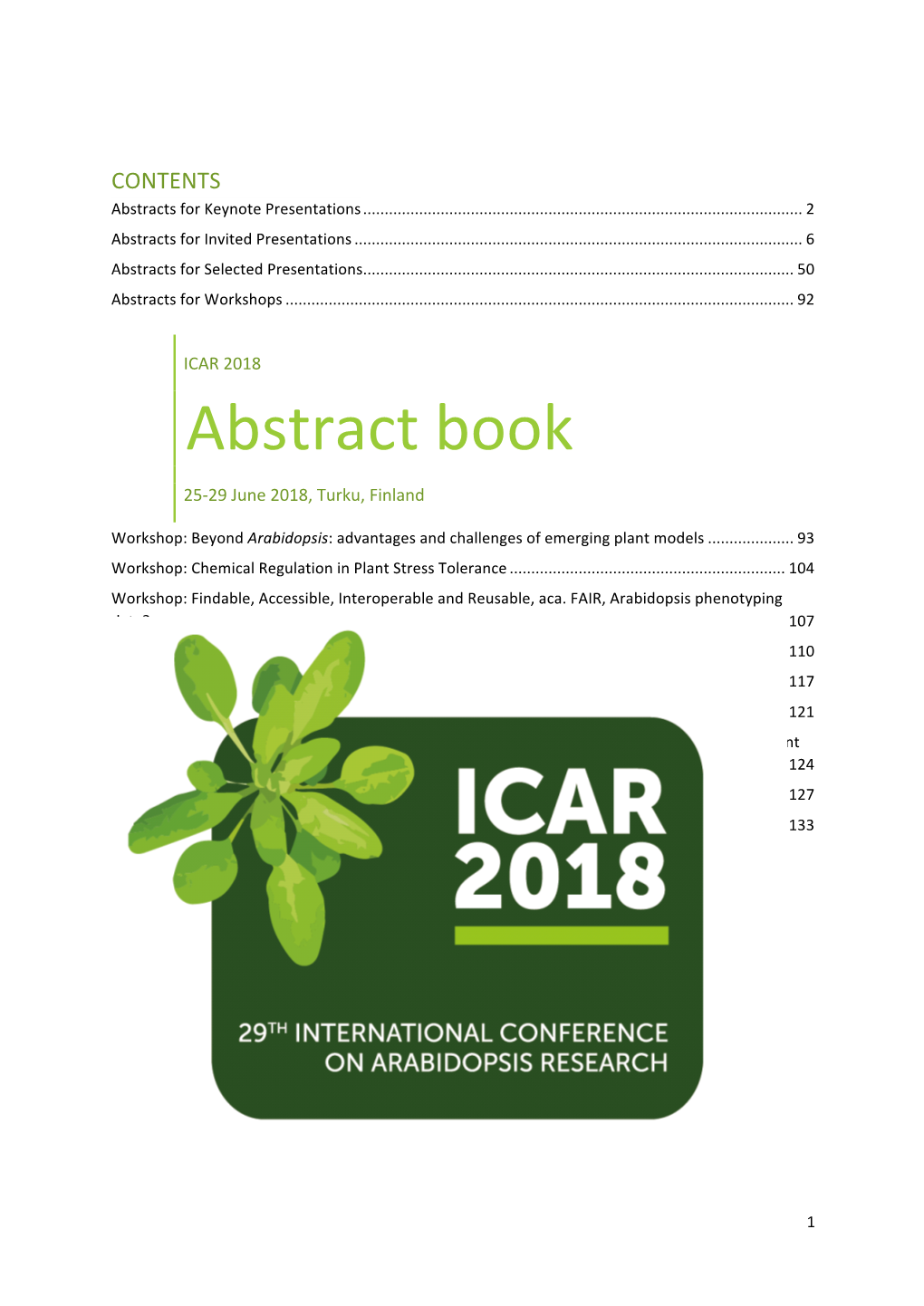 ICAR2018 Abstract Book