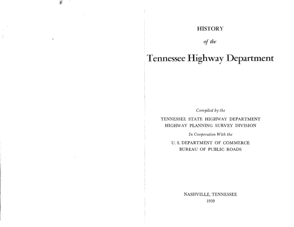 History of the Tennessee Highway Department