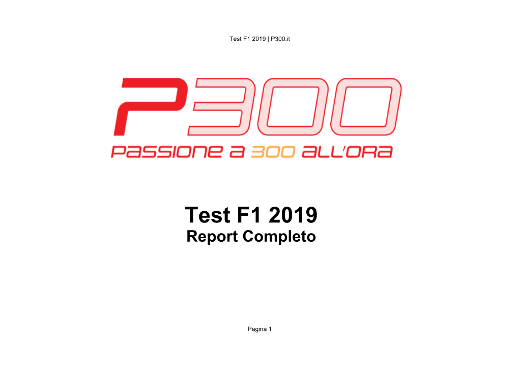 Test F1 2019 | P300.It