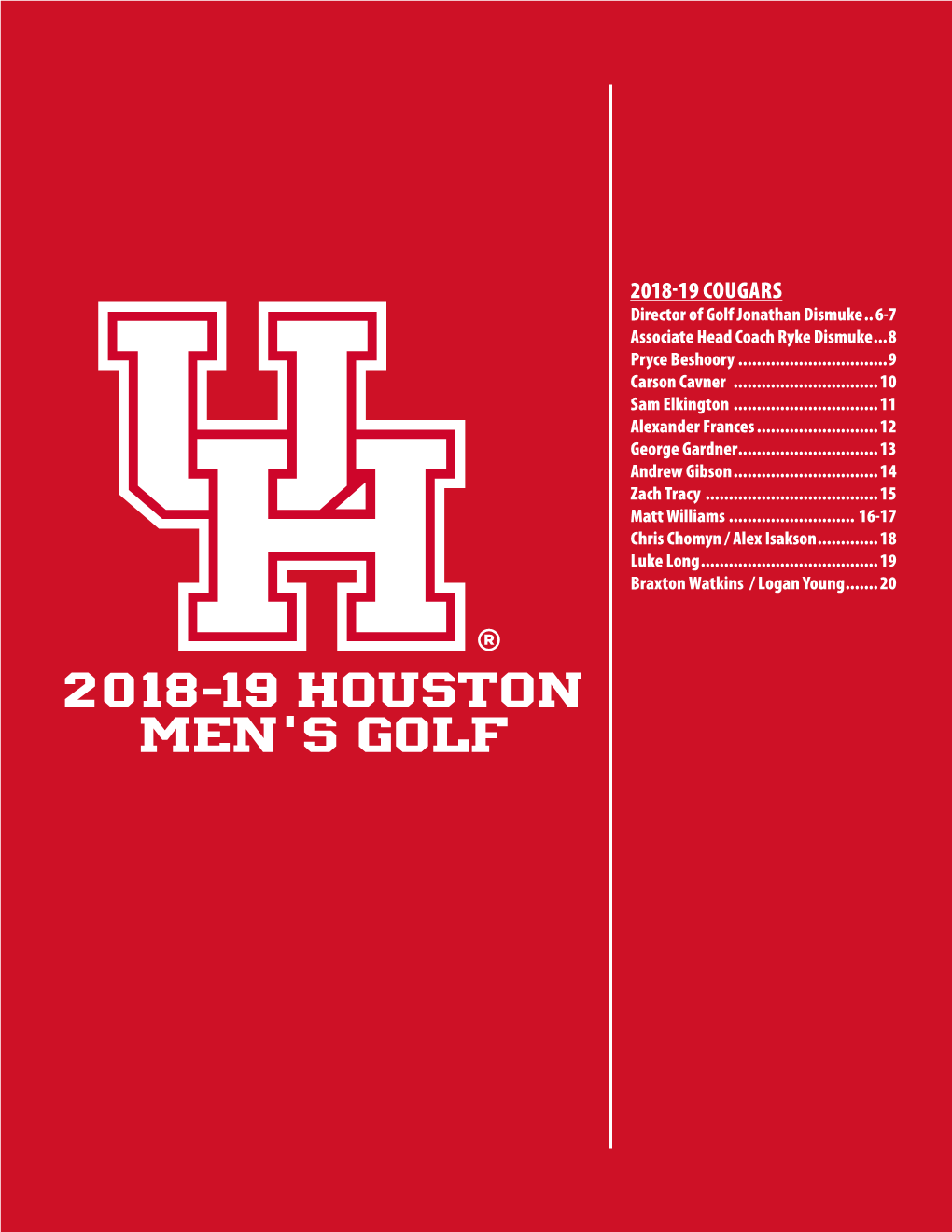 2018-19 Houston Men's Golf