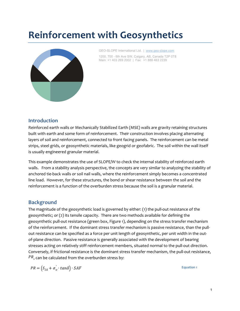 Reinforcement with Geosynthetics