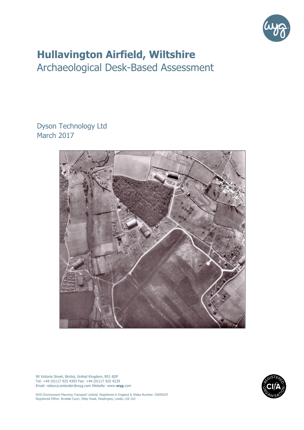 Hullavington Airfield, Wiltshire Archaeological Desk-Based Assessment