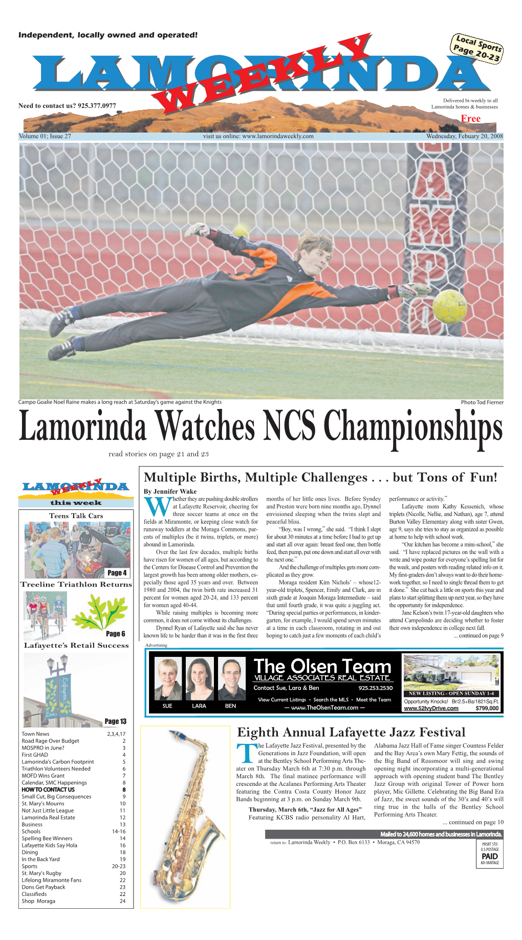 Lamorinda Weekly Issue 27 Volume 1