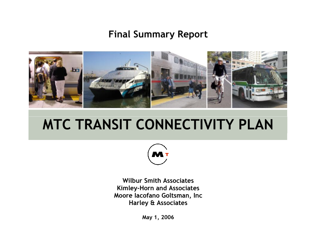Mtc Transit Connectivity Plan