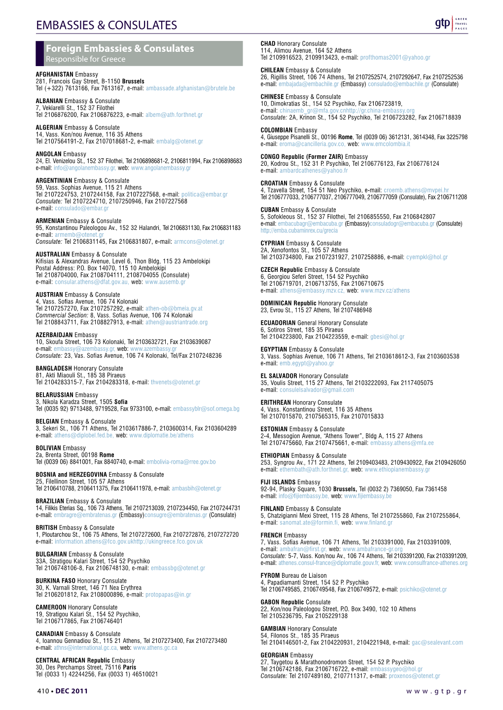 Embassies & Consulates, Foreign