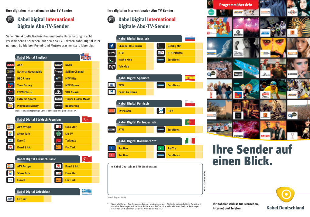 Ihre Sender Auf Einen Blick