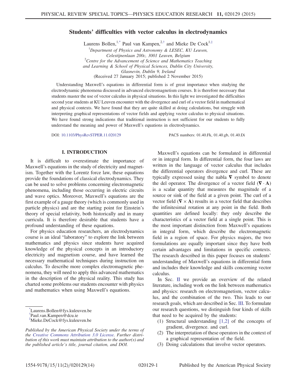 Students' Difficulties with Vector Calculus in Electrodynamics