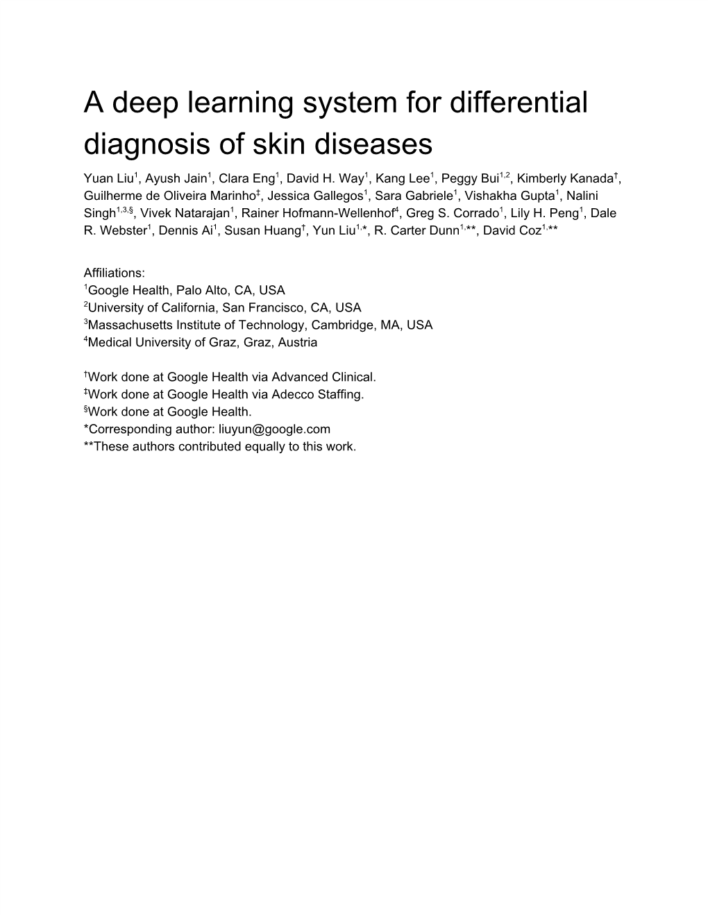 A Deep Learning System for Differential Diagnosis of Skin Diseases