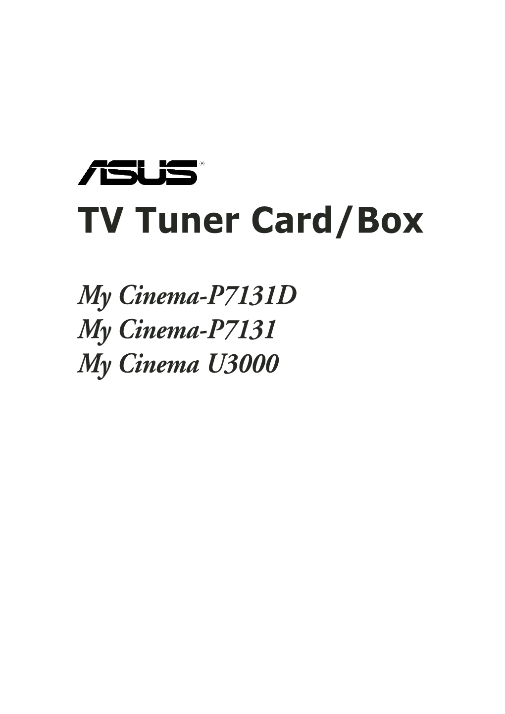 TV Tuner Card/Box