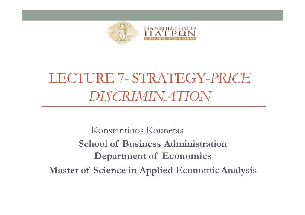 Strategy-Price Discrimination