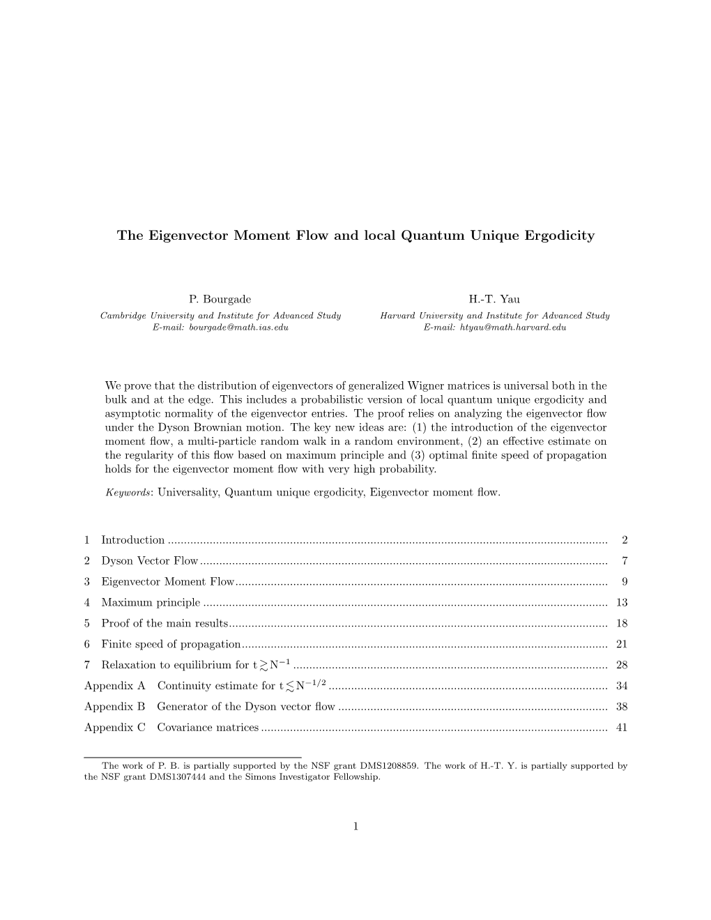 The Eigenvector Moment Flow and Local Quantum Unique Ergodicity