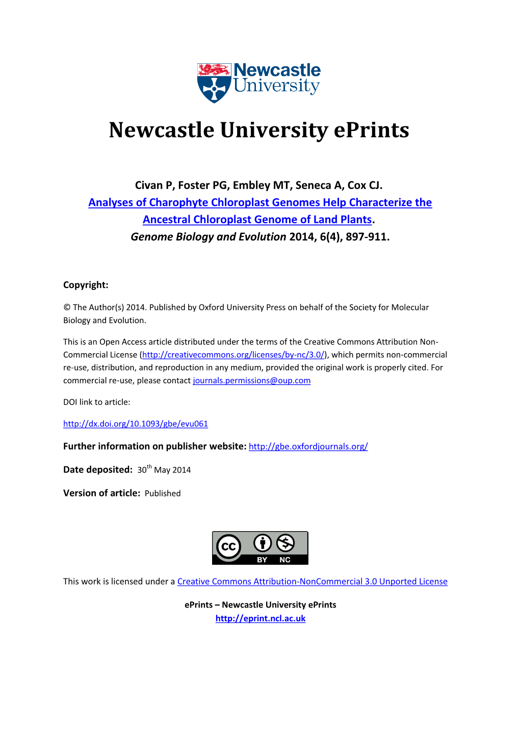 Newcastle University Eprints