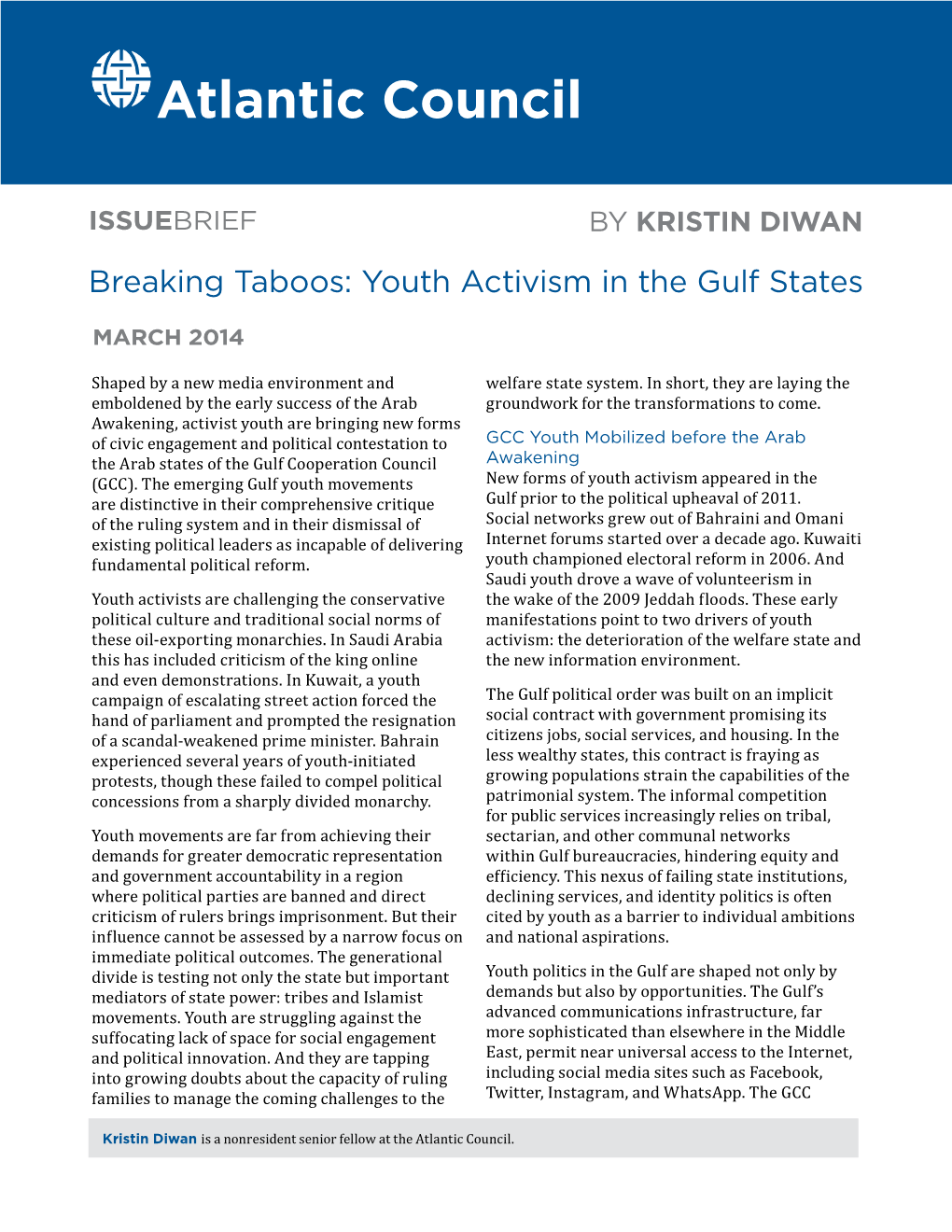 Breaking Taboos: Youth Activism in the Gulf States