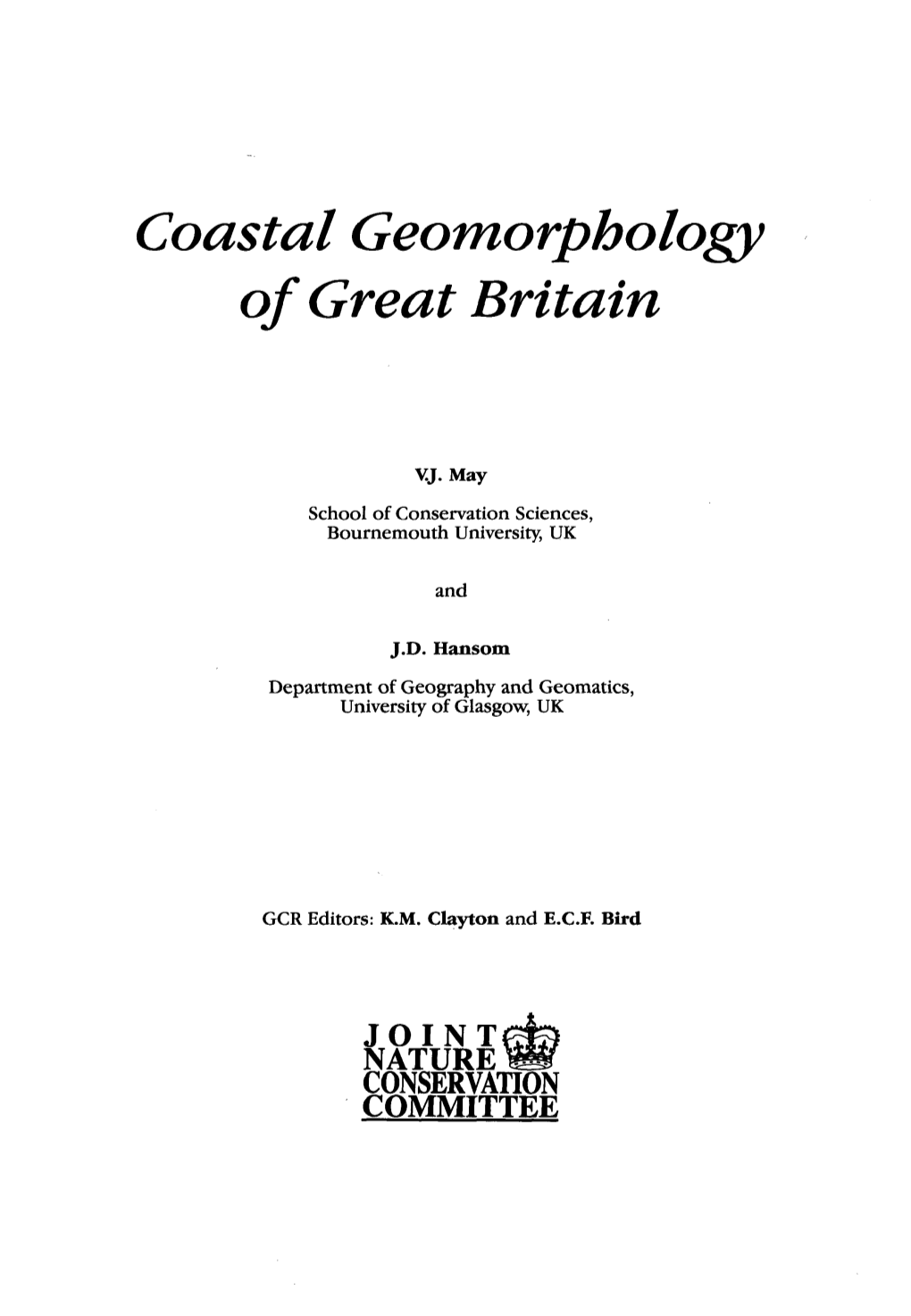 Coastal Geomorphology of Great Britain