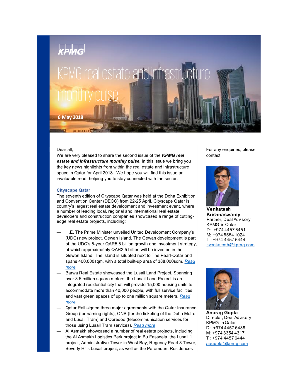 KPMG Real Estate and Infrastructure Monthly Pulse