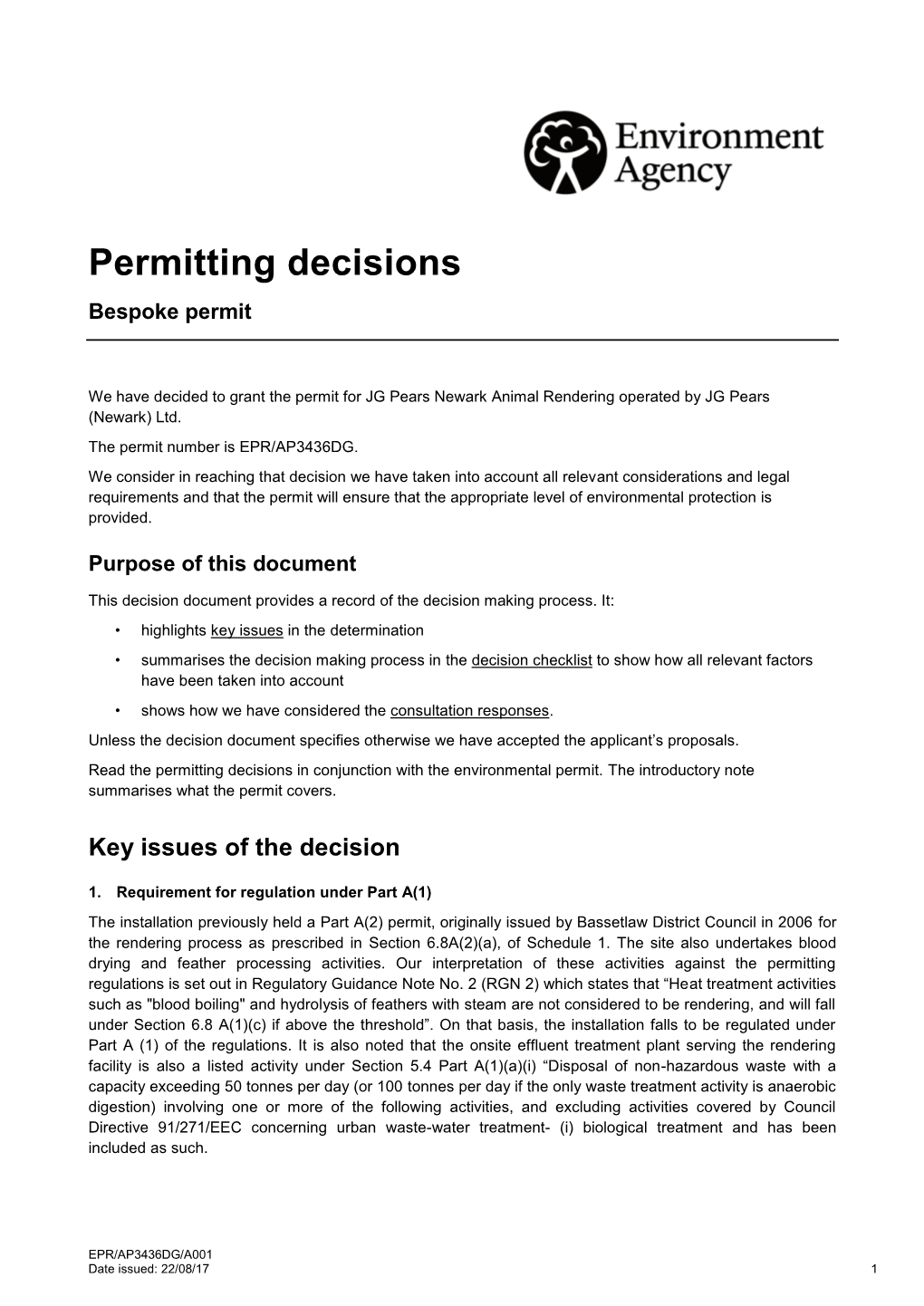 Decision Document Provides a Record of the Decision Making Process