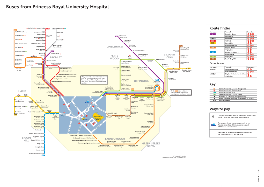 Buses from Princess Royal University Hospital