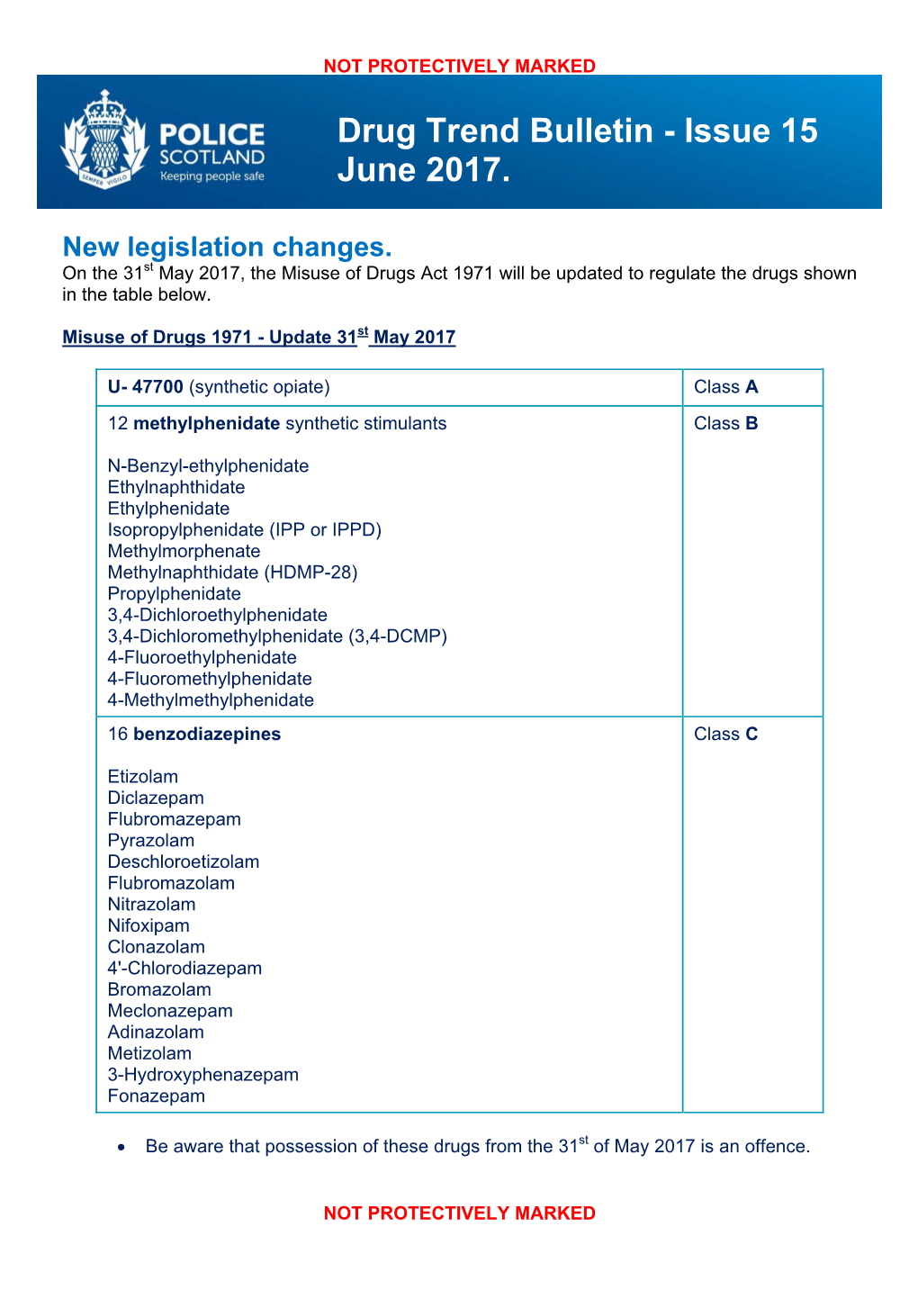 Drug Trend Bulletin - Issue 15 June 2017