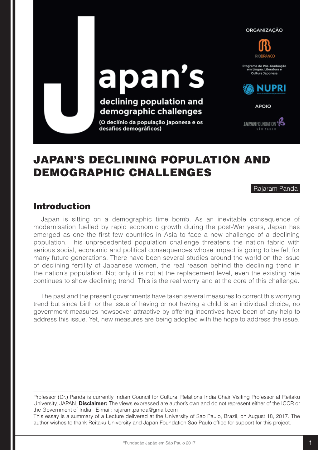 Japan's Declining Population and Demographic Challenges
