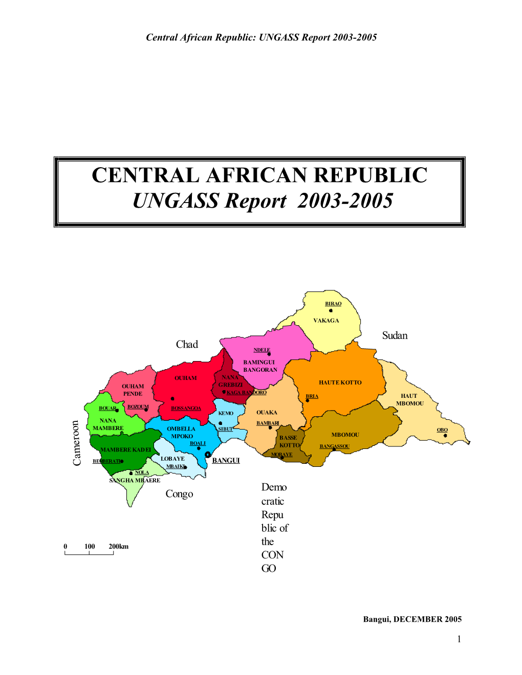 Country Progress Report 2006 Central African Republic