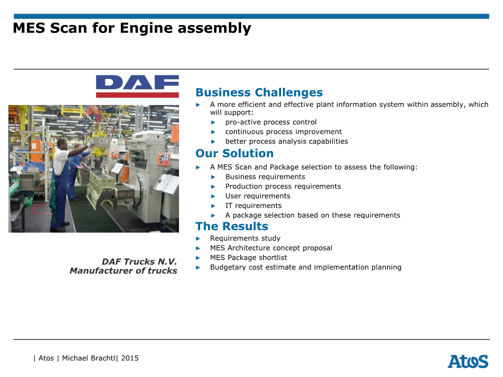 MES Scan for Engine Assembly