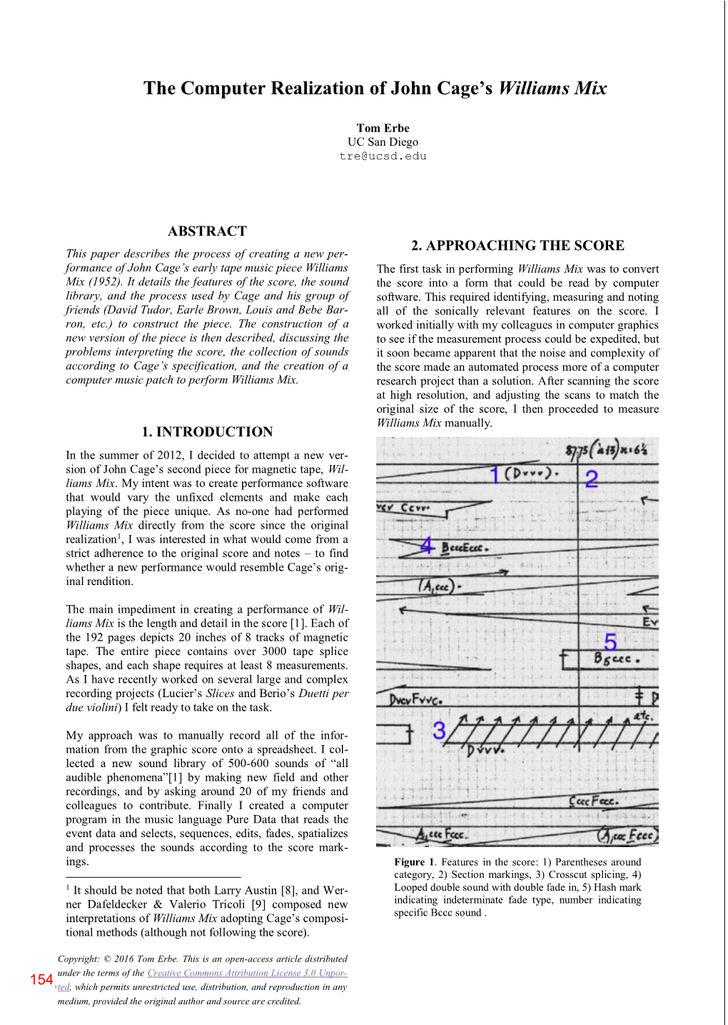 The Computer Realization of John Cage's Williams