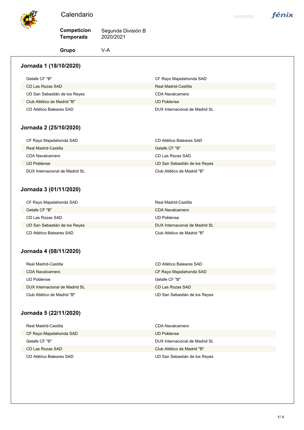 Grupo V De Segunda División B Para La Temporada