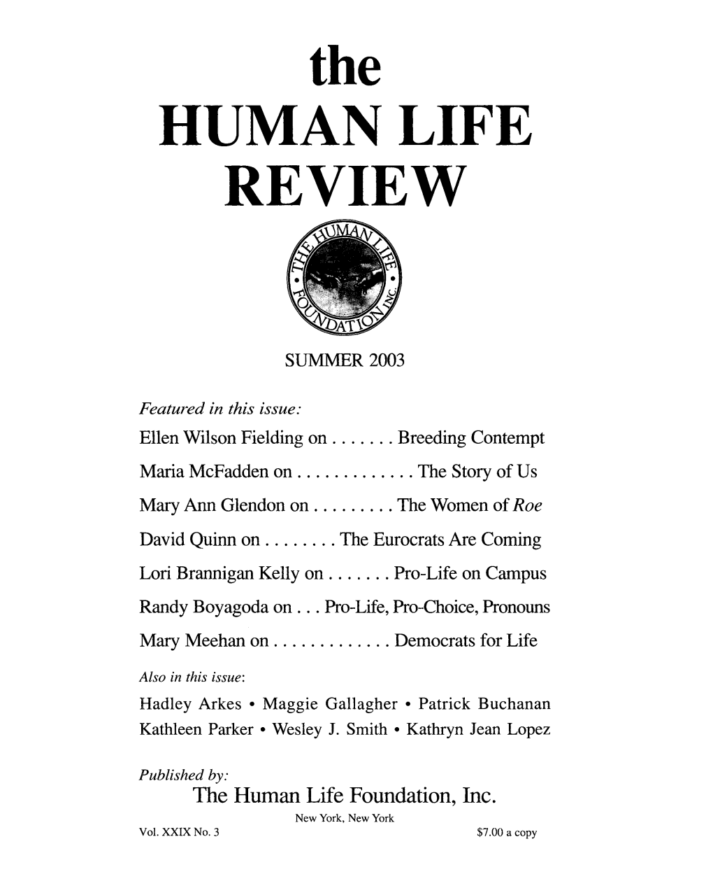 Human Life Review