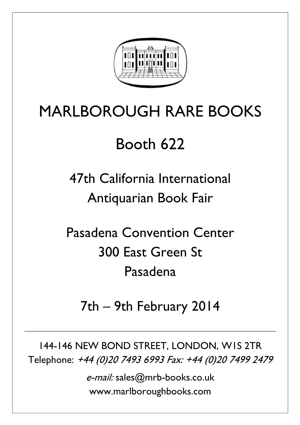 MARLBOROUGH RARE BOOKS Booth