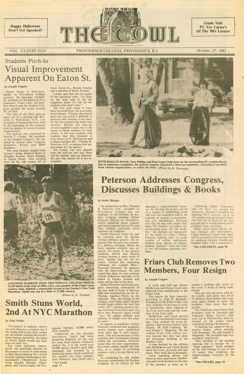 The Cowl, October 27, 1983 NEWS