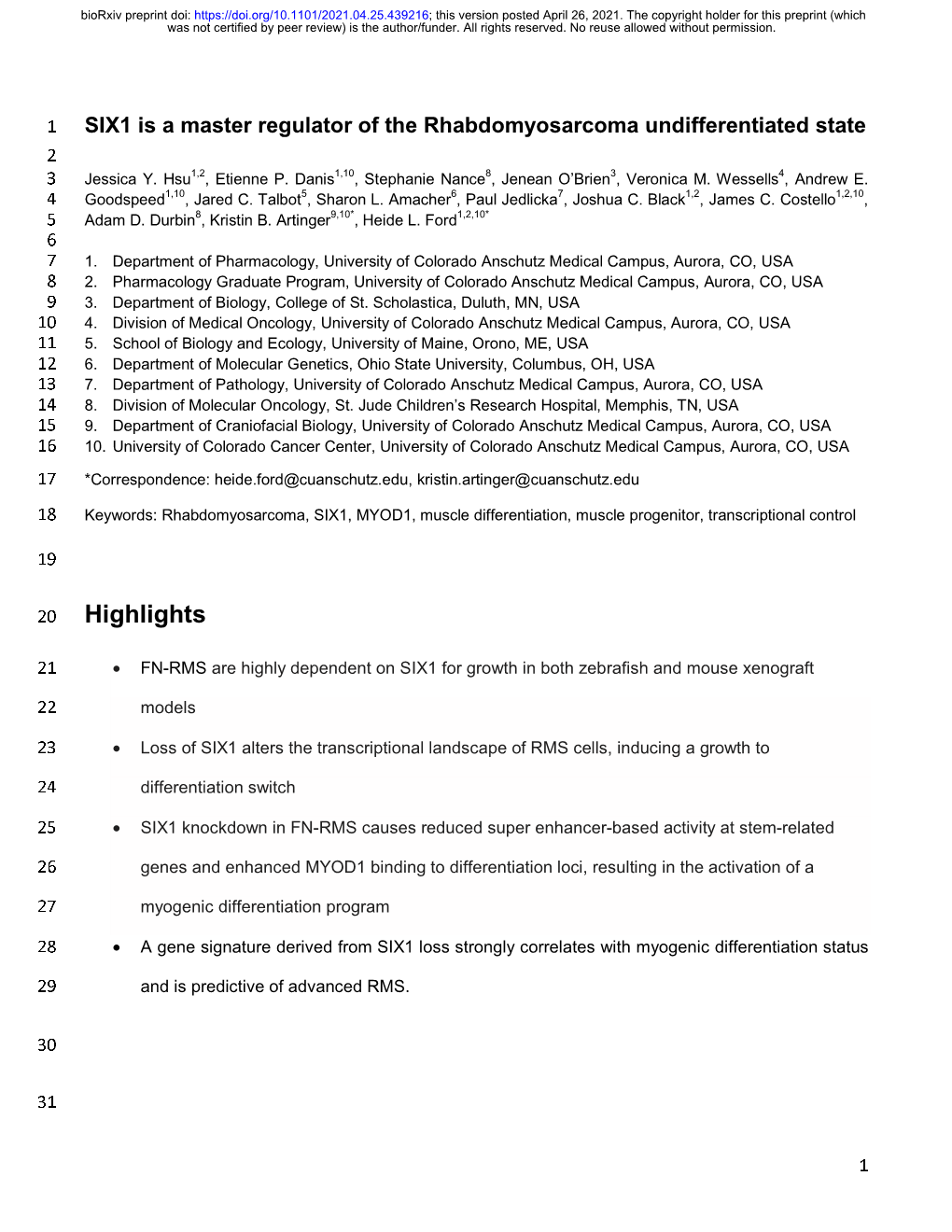 Downloaded from Oncogenomics Database Pob01p.Ncifcrf.Gov/Cgi-Bin/JK Pediatric Sarcoma Expression Downloaded from St