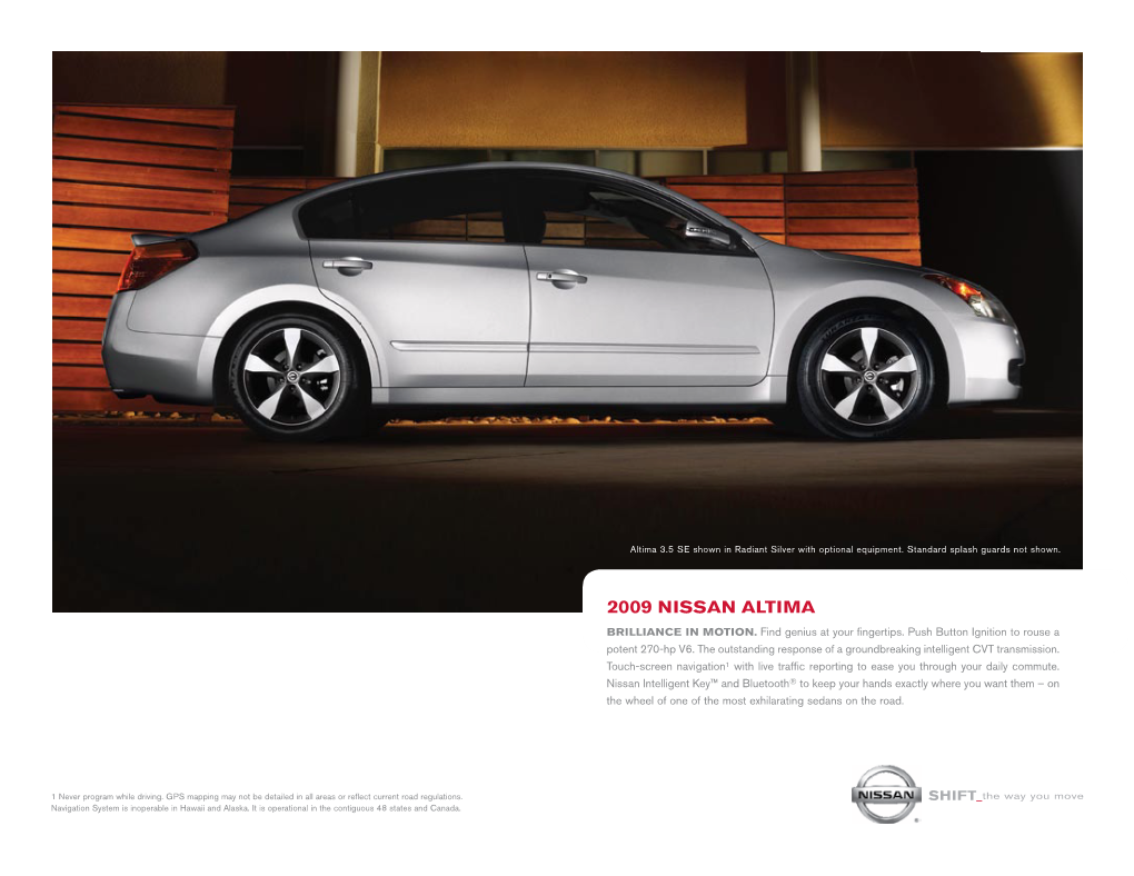 2009 Nissan Altima Sedan Brochure