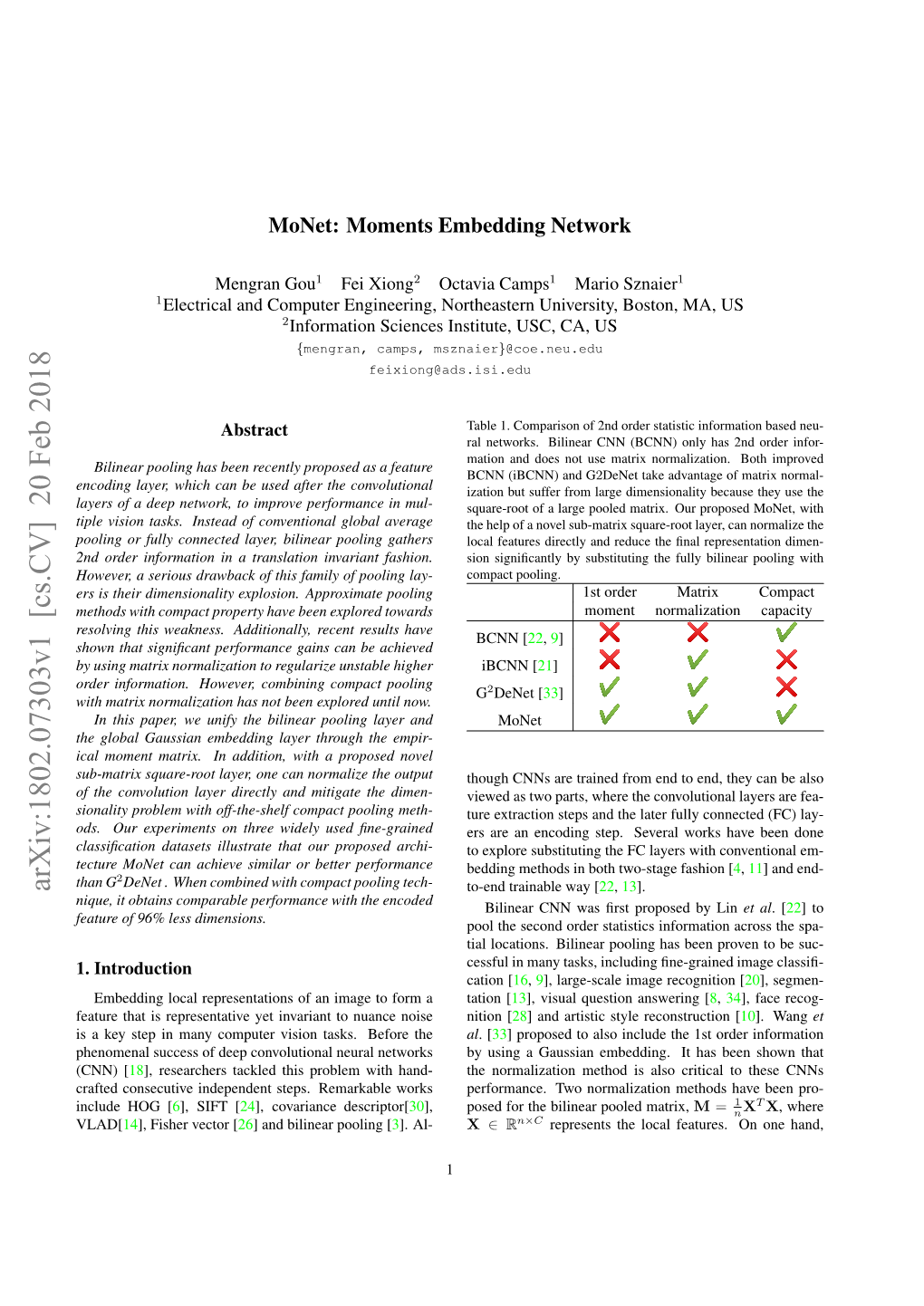 Monet: Moments Embedding Network