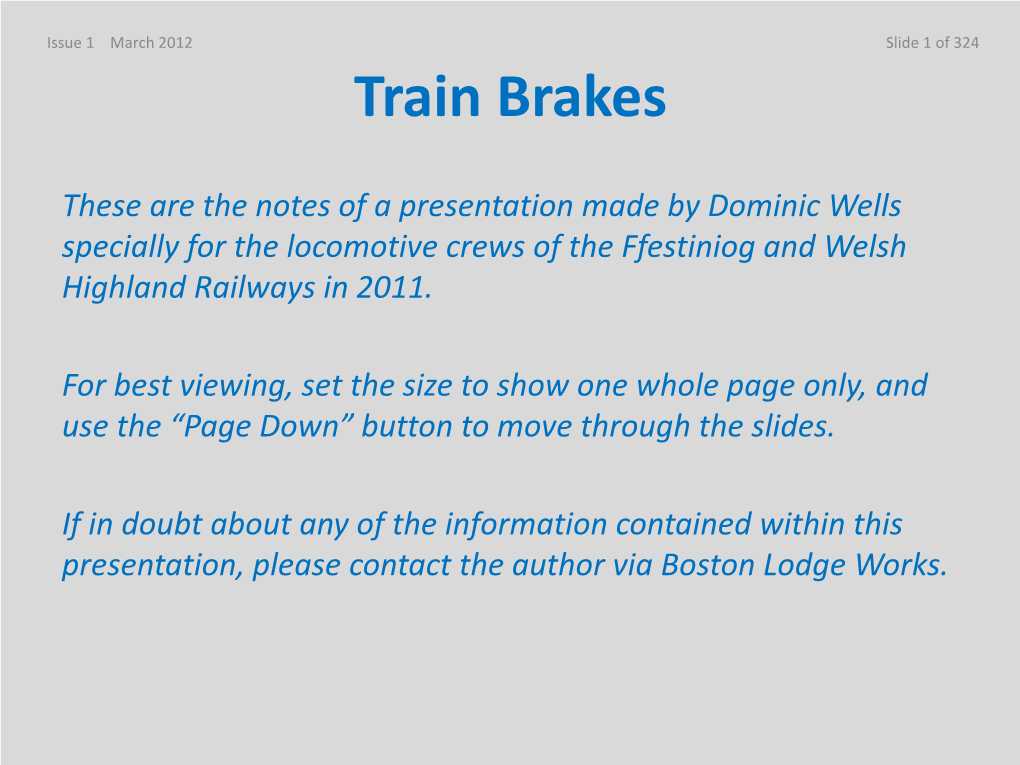 Train Brakes