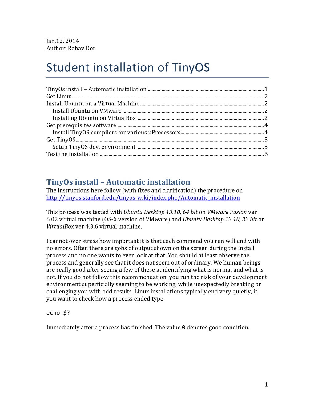 2014 Installing Tinyos 2.1.2 for Students