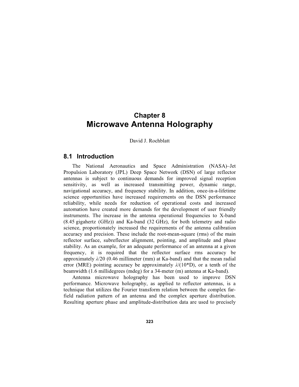 Microwave Antenna Holography