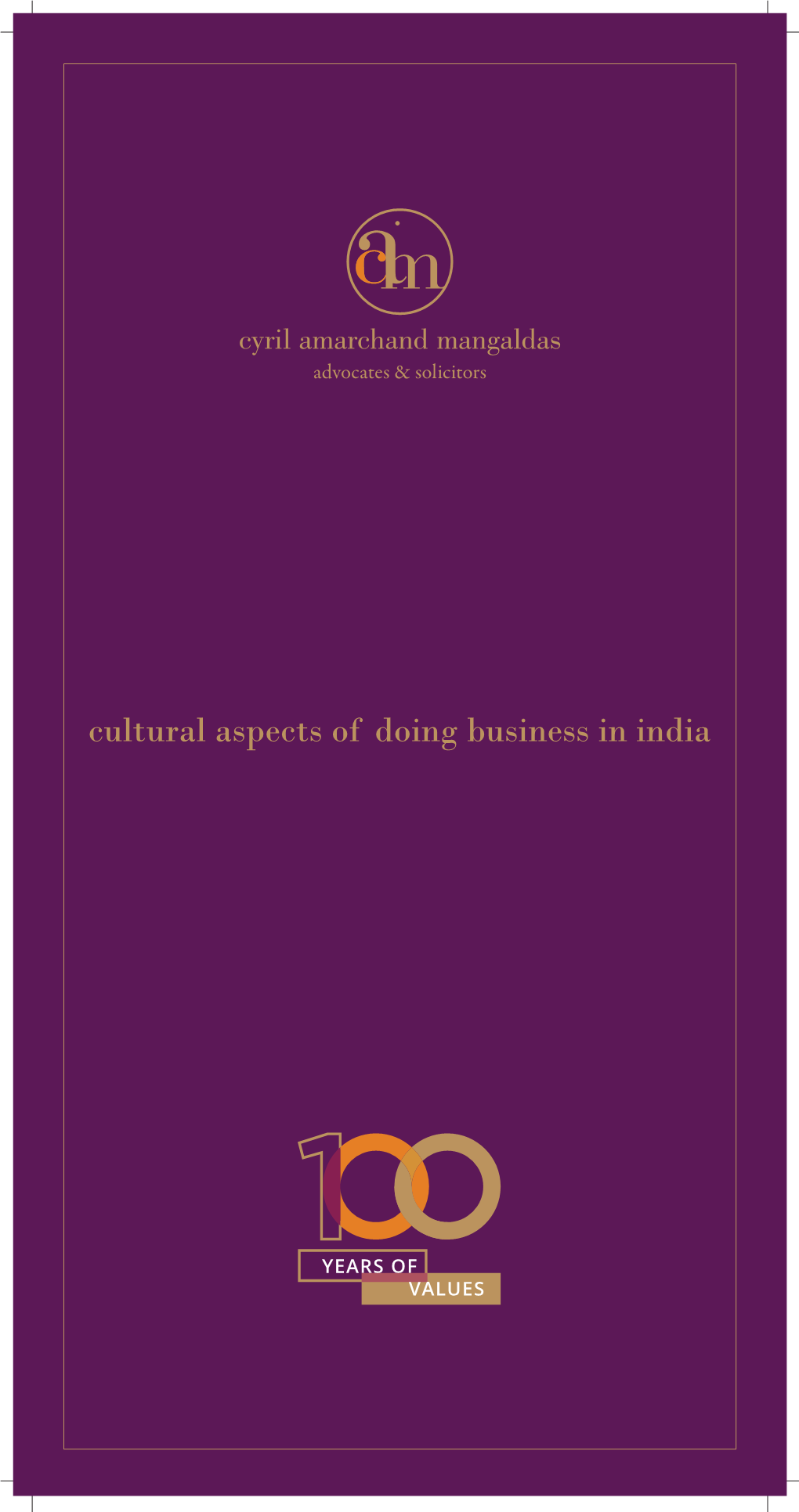 Cultural Aspects of Doing Business in India