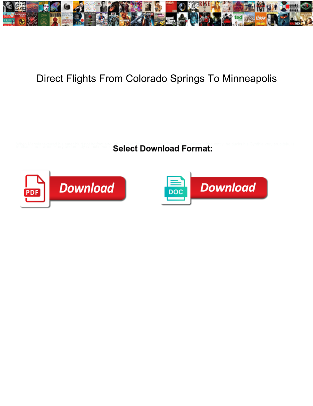 Direct Flights from Colorado Springs to Minneapolis