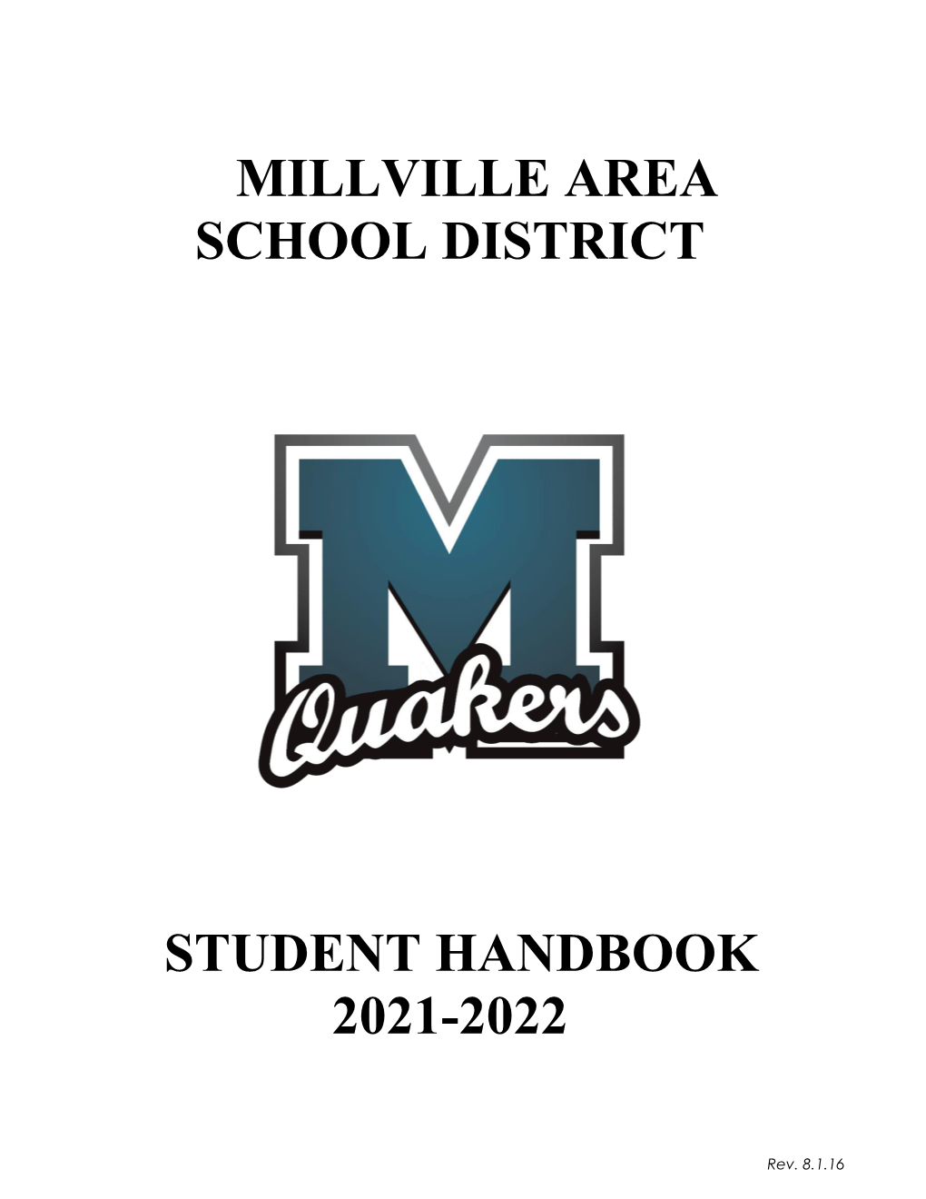 Millville Area School District Student Handbook 2021-2022
