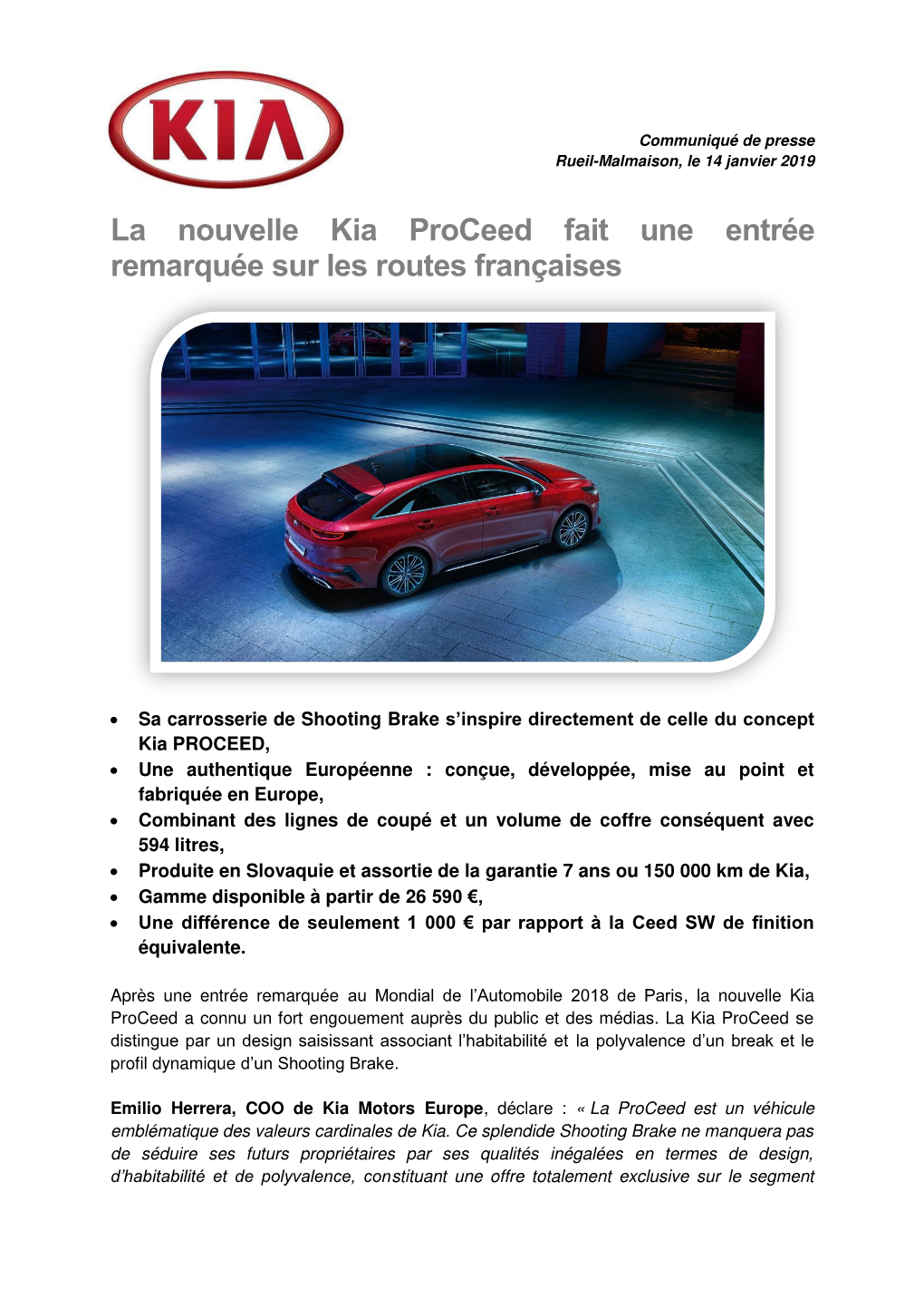 La Nouvelle Kia Proceed Fait Une Entrée Remarquée Sur Les Routes Françaises