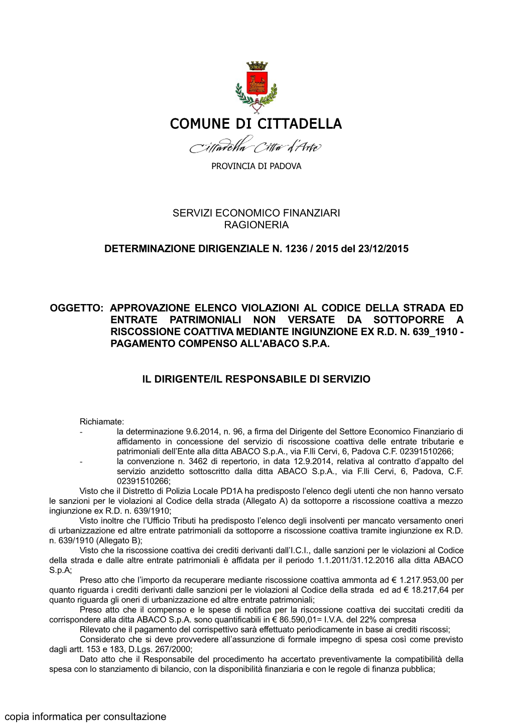 Comune Di Cittadella