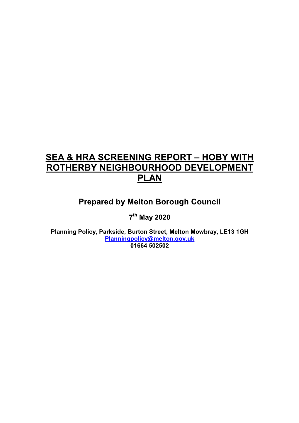 Sea Screening Template