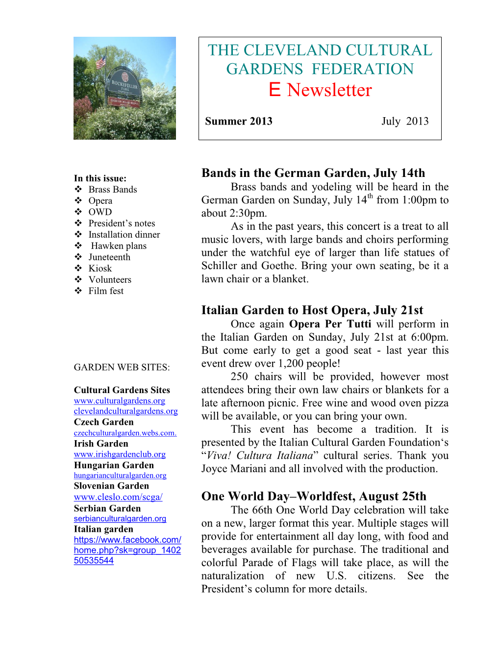 E Newsletter