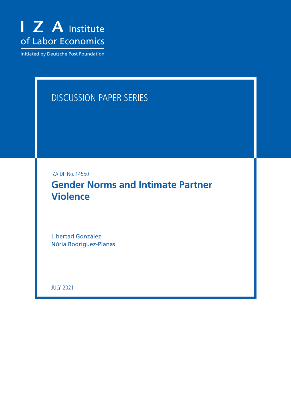 Gender Norms and Intimate Partner Violence