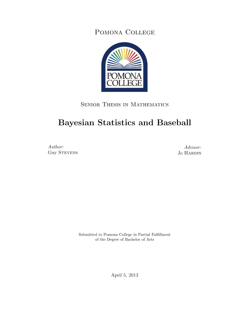 Bayesian Statistics and Baseball