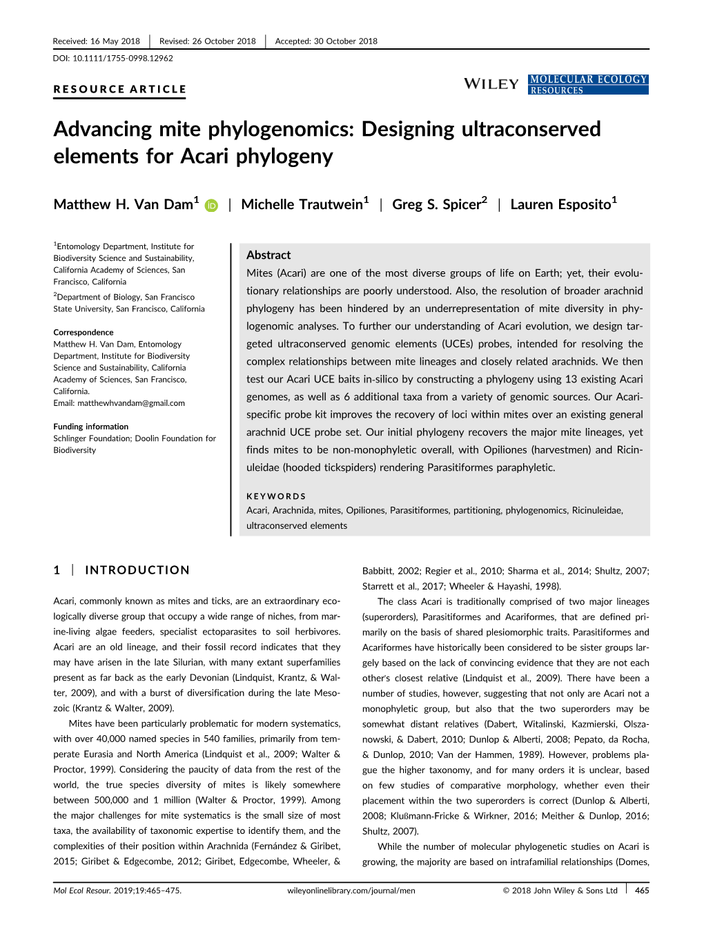 Designing Ultraconserved Elements for Acari Phylogeny