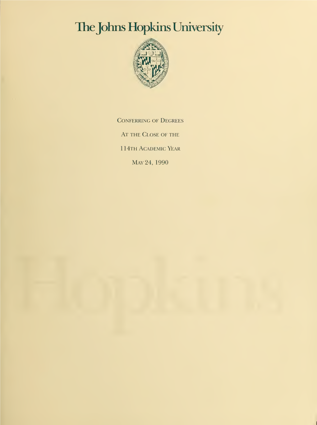 Commencement1990.Pdf (7.862Mb)