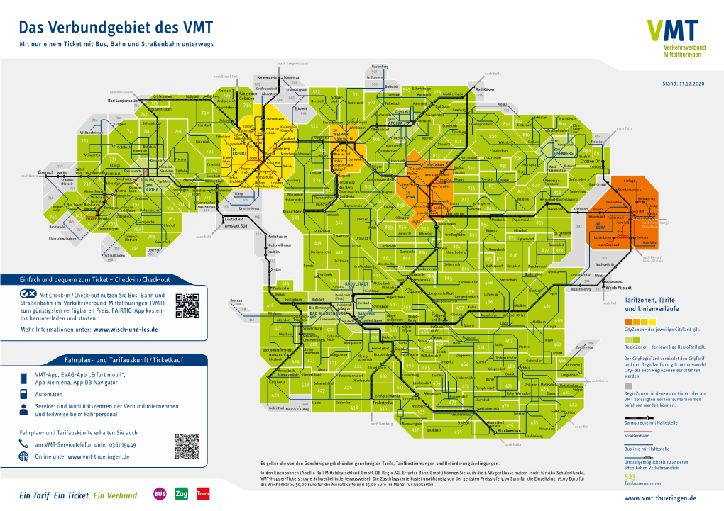 Das Verbundgebiet Des VMT Mit Nur Einem Ticket Mit Bus, Bahn Und Straßenbahn Unterwegs