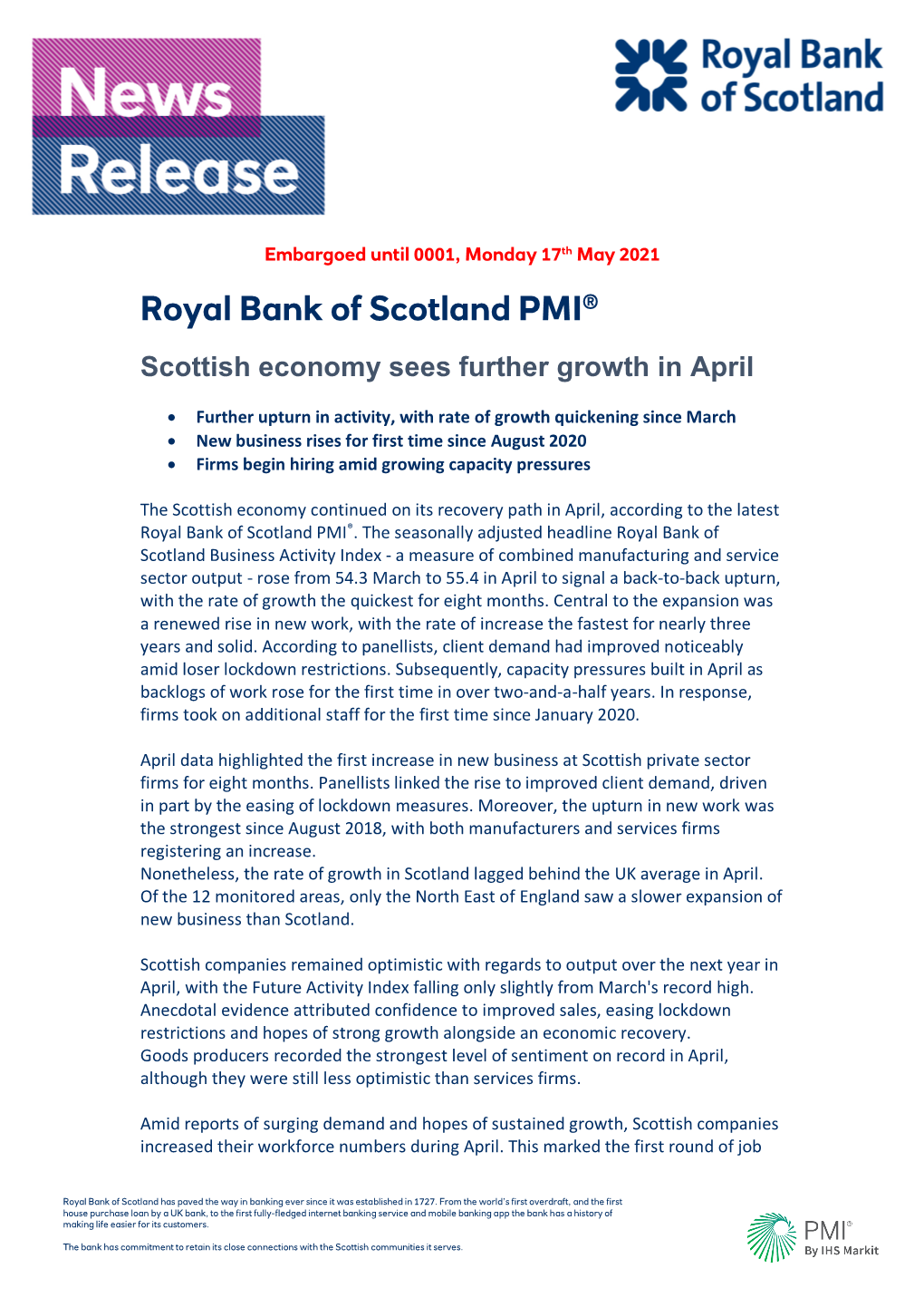 Royal Bank of Scotland PMI®