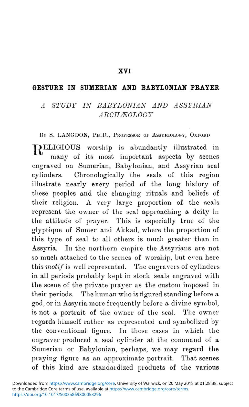 A Study in Babylonian and Assybian Archaeology